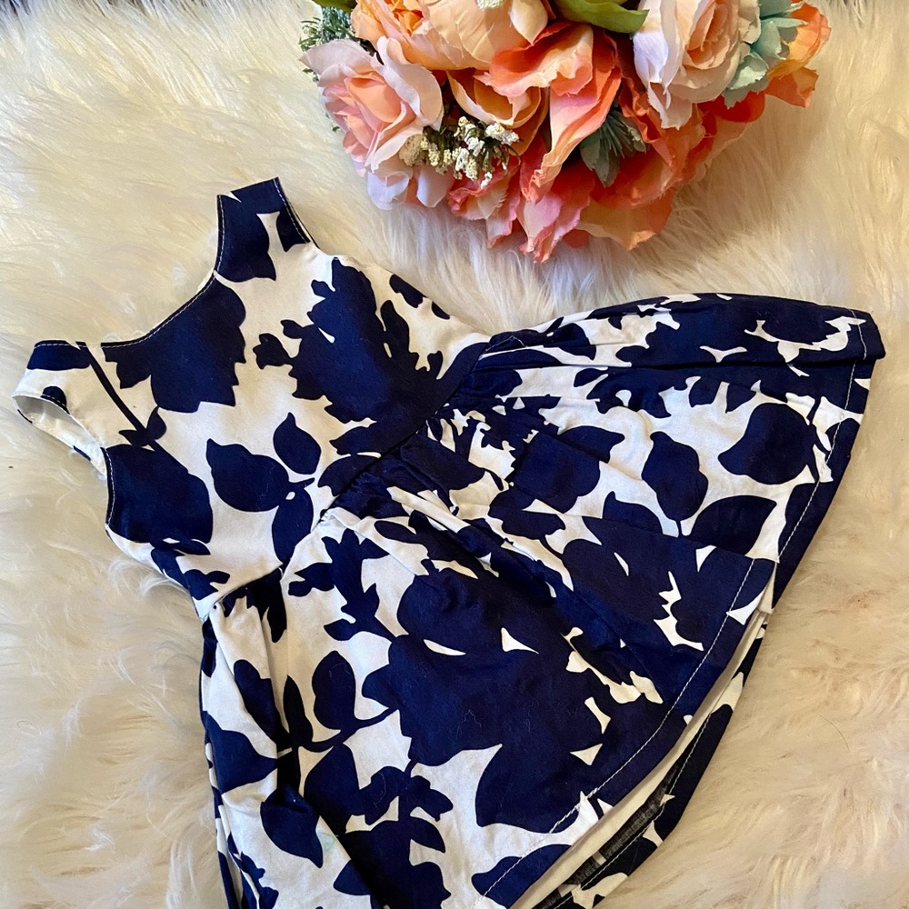 Carter’s - Navy & White Newborn Easter Dress